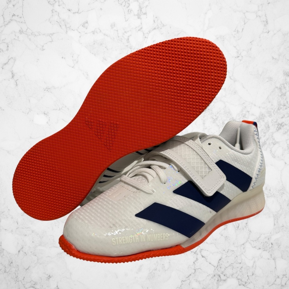 Adidas Adipower Weightlifting 3 Cloud White Blue Men Sz 5 Women Sz 6 JP9872‎
